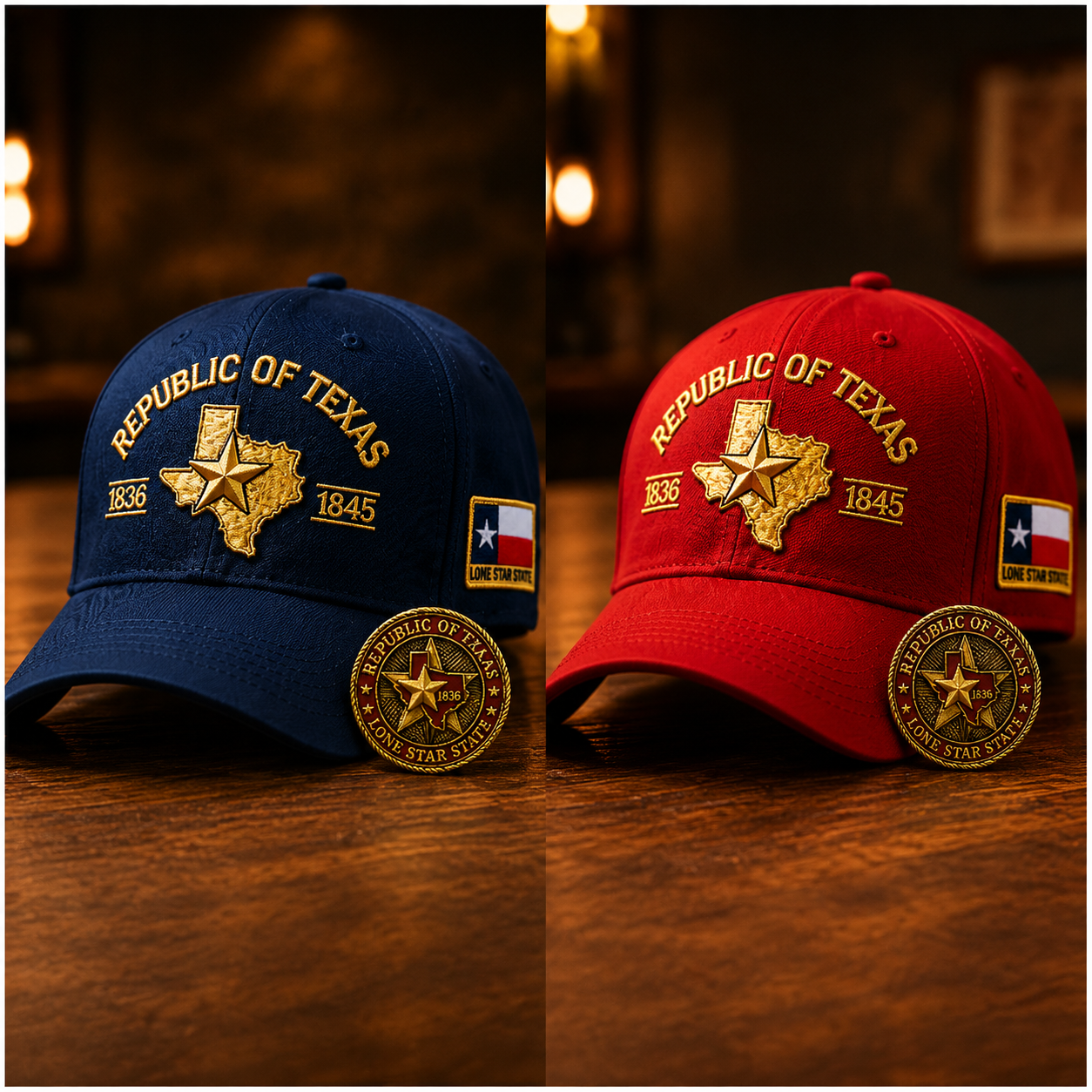 🔥Republic of Texas Cap  🎁 Free Honor Coin With Every Cap Purchase