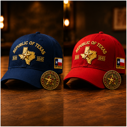 🔥Republic of Texas Cap  🎁 Free Honor Coin With Every Cap Purchase