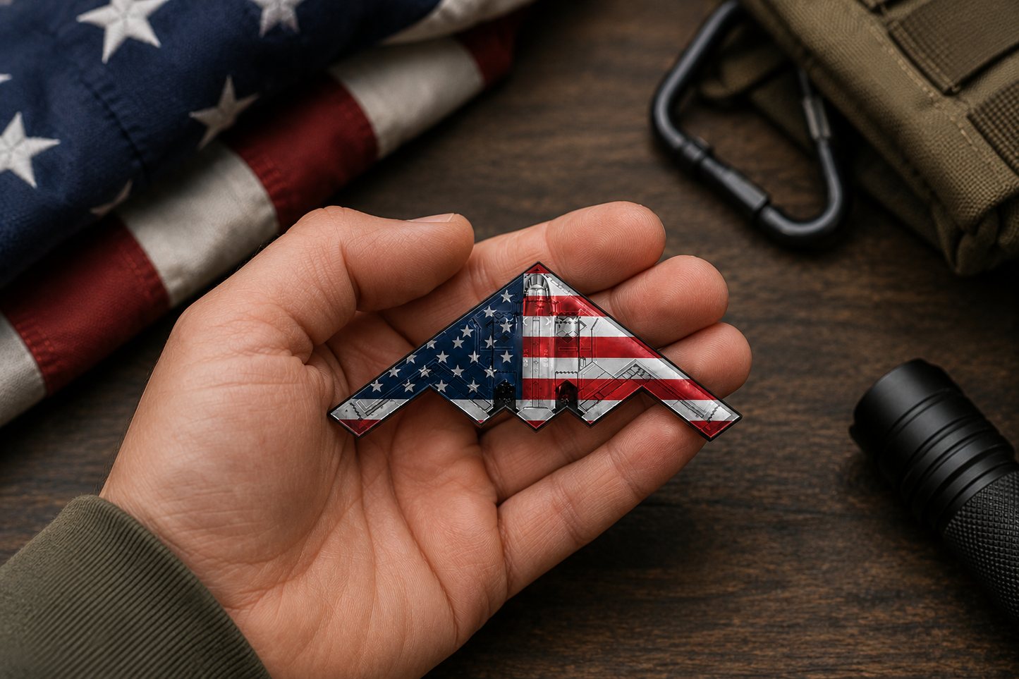 🔥Last Day 66% Off - Spirit of ’76 B-2 Stealth Bomber Challenge Coin – 250th Anniversary Patriotic Collectible
