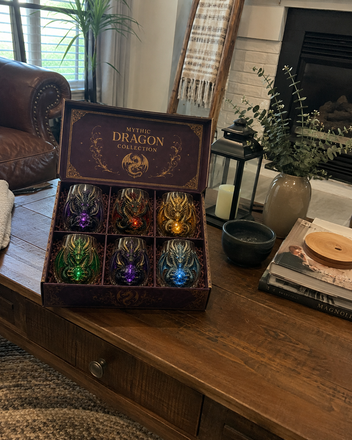 ✨🐉✨ 3D Mythic Dragon Glass Art Cup | Luxury Raised Fantasy Glassware for Whiskey, Home Bar Décor & Legendary Gifts 🎁