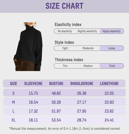 Cozy Turtleneck Knit Pullover Sweater