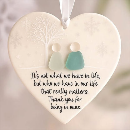 💙🌊Heart-Shaped Sea Glass Friendship Keepsake