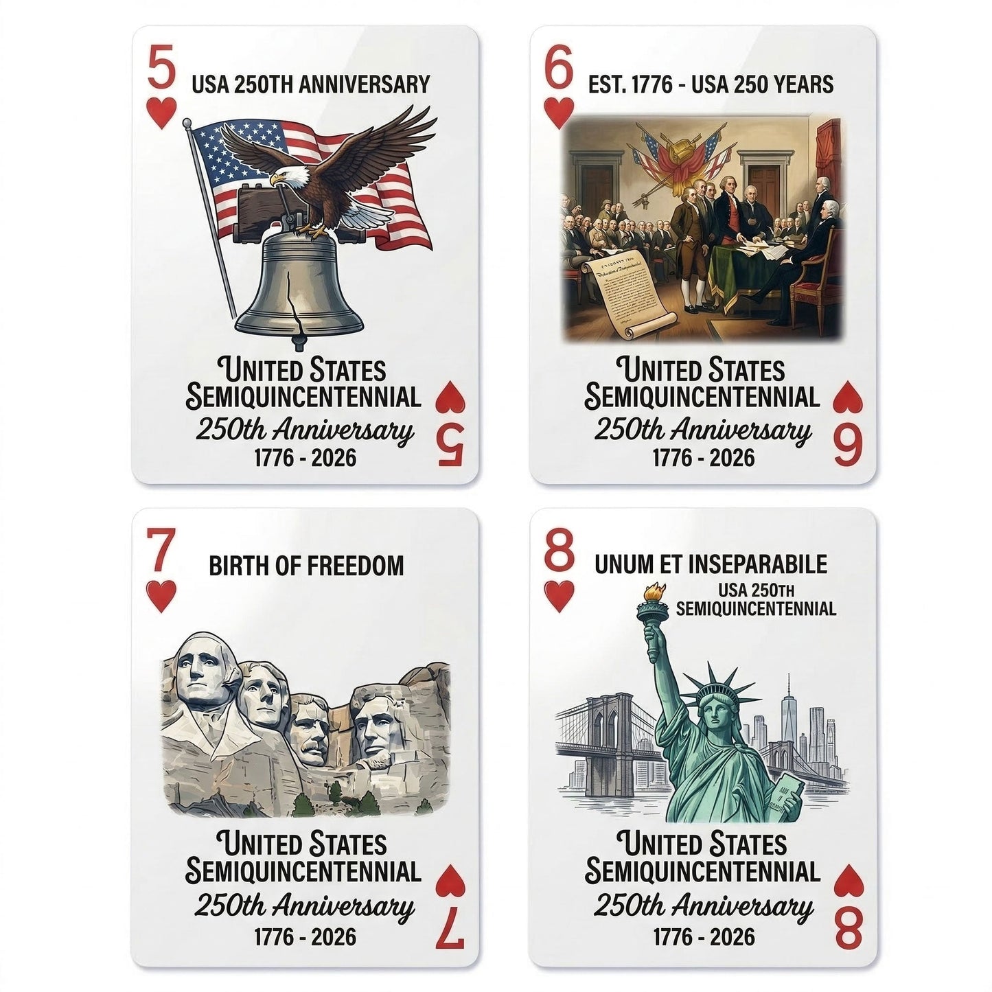 🦅🃏USA 250th Anniversary Commemorative Playing Cards