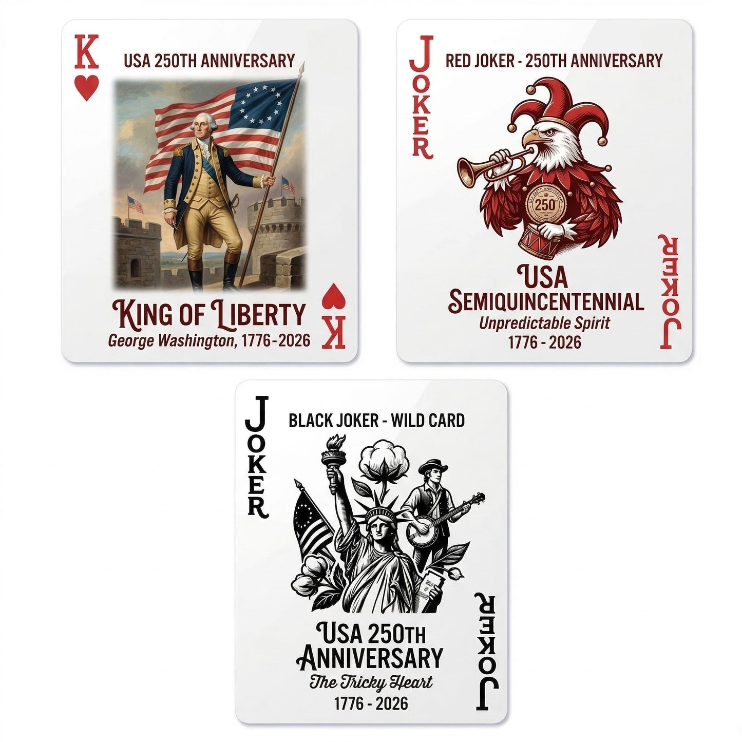 🦅🃏USA 250th Anniversary Commemorative Playing Cards