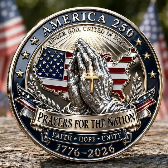 🔥Last Day Promotion-70% OFF 💥America 250 “Prayers For The Nation” Commemorative Challenge Coin