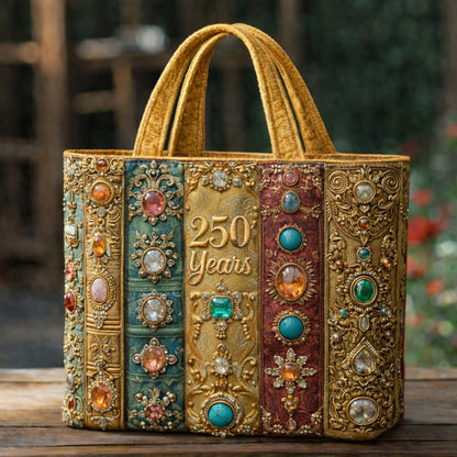 US 250th Anniversary Floral Art Casual Quilted Tote Bag