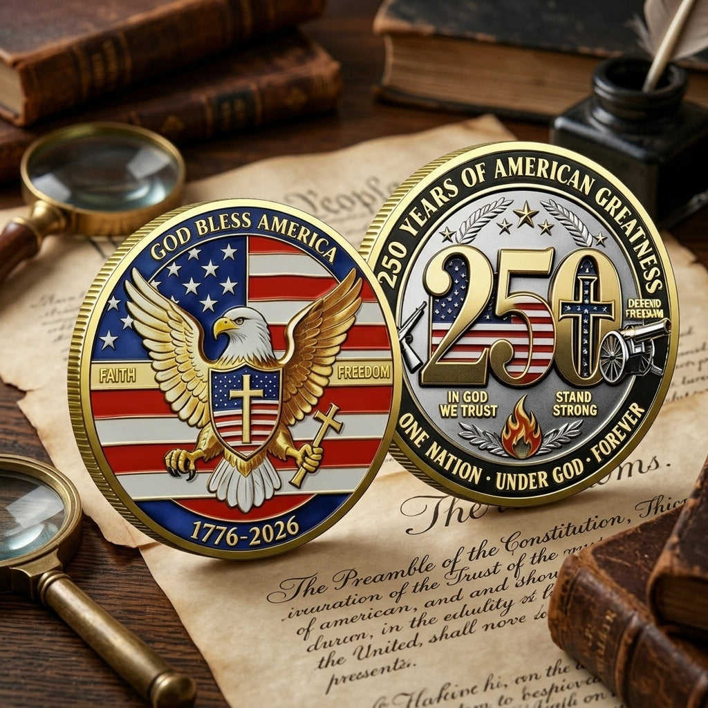 🔥LAST DAY 50% OFF✨9PCS USA 250th Anniversary Commemorative Coin Gift Set