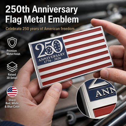 🇺🇸 Last Day Promo: 65% OFF ✝️★250th Anniversary Metal Flag Emblem★