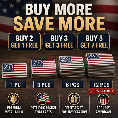 🇺🇸 Last Day Promo: 65% OFF ✝️★250th Anniversary Metal Flag Emblem★