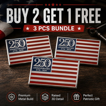 🇺🇸 Last Day Promo: 65% OFF ✝️★250th Anniversary Metal Flag Emblem★