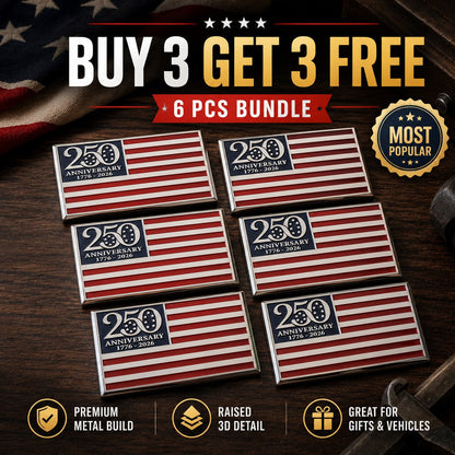 🇺🇸 Last Day Promo: 65% OFF ✝️★250th Anniversary Metal Flag Emblem★
