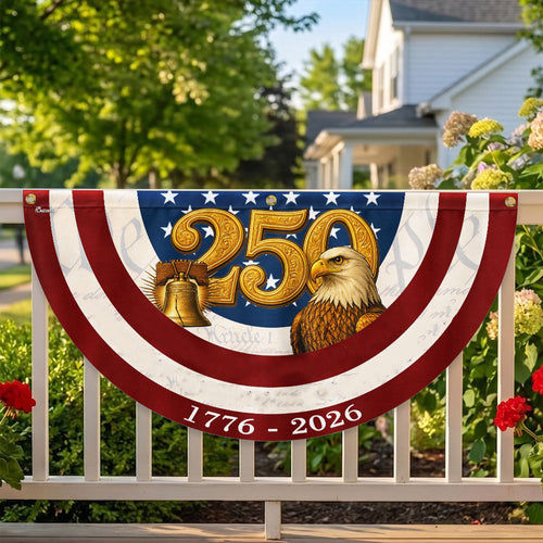 250 Years of Fan Flag, Patriotic 1776 2026 Flag Decor