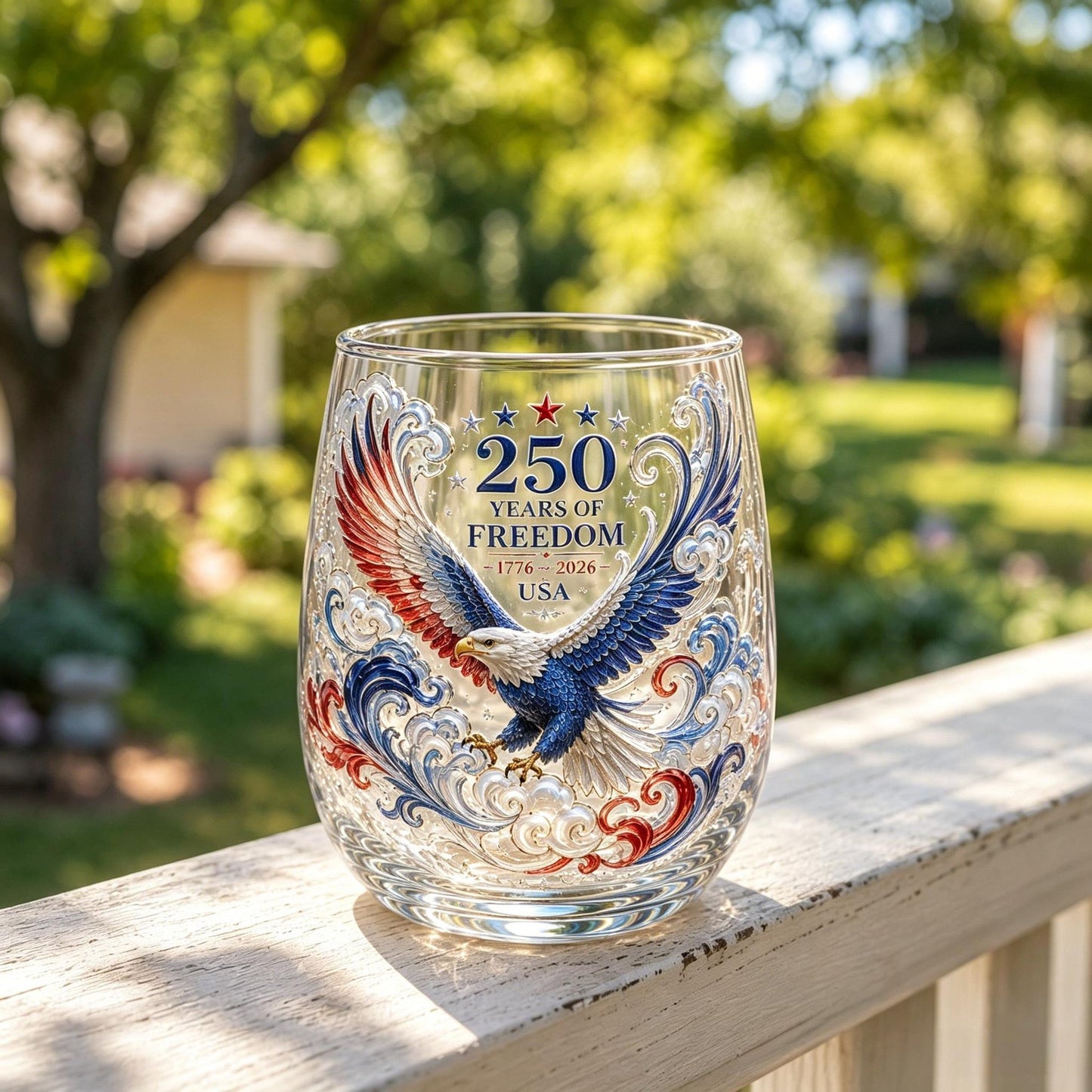 Limited Edition 2026 USA 250 Years of Freedom Eagle Glass