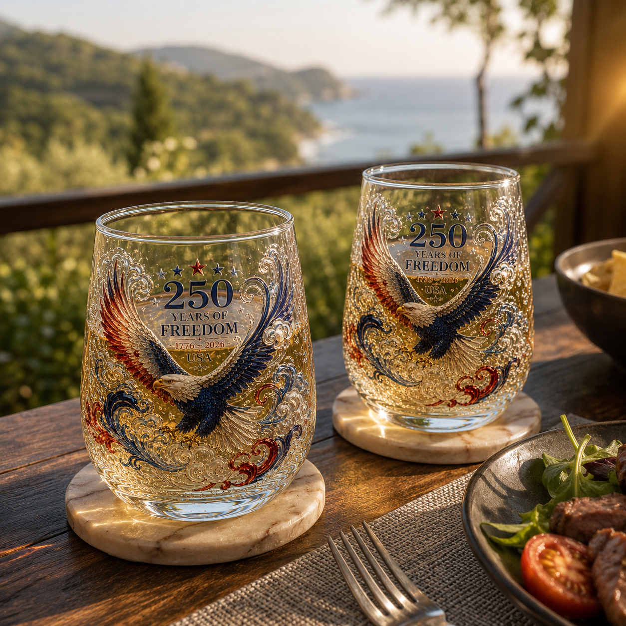 Limited Edition 2026 USA 250 Years of Freedom Eagle Glass