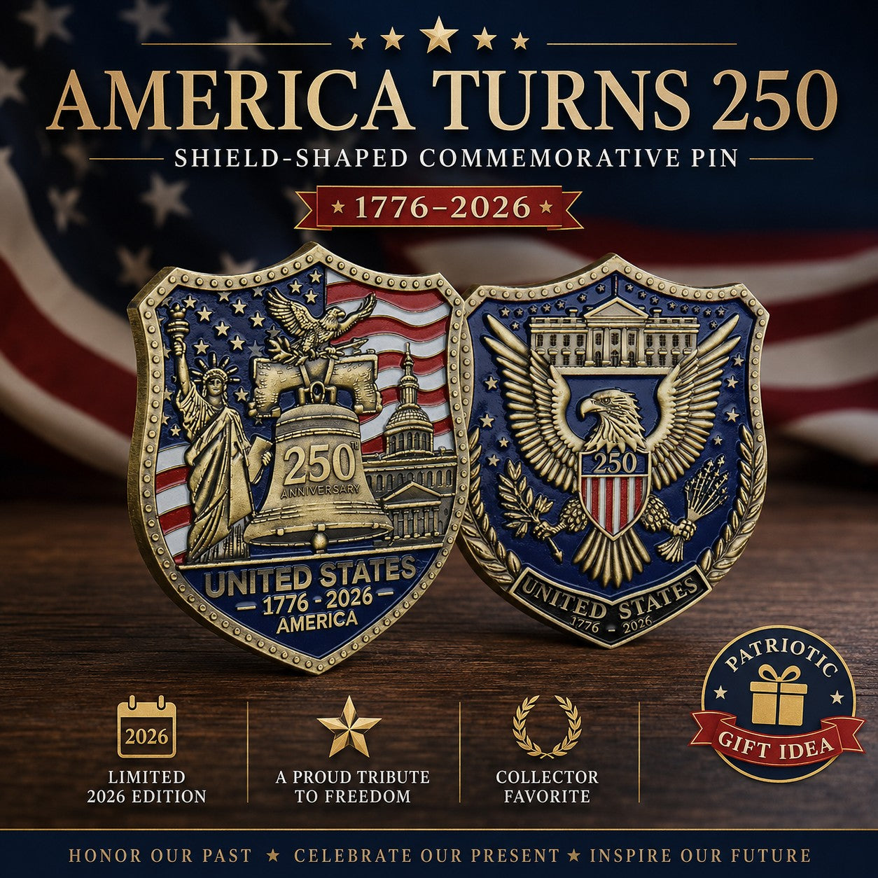 America 250 Shield Commemorative Coin