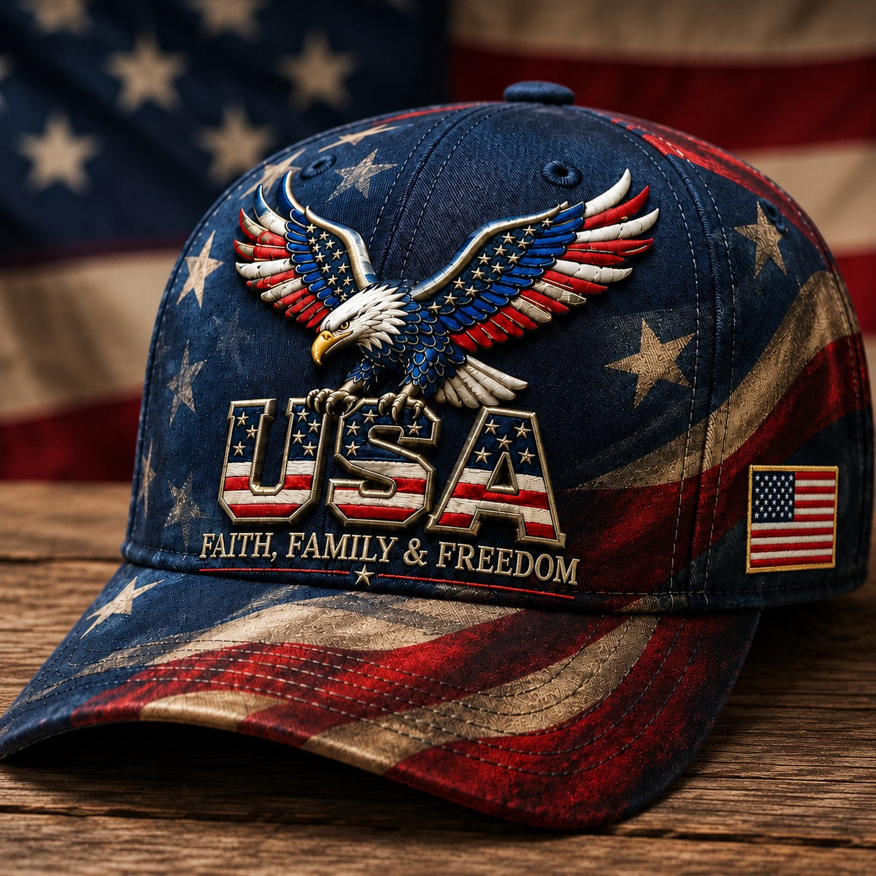 Father's Day 49% OFF - USA Faith, Family & Freedom Cap
