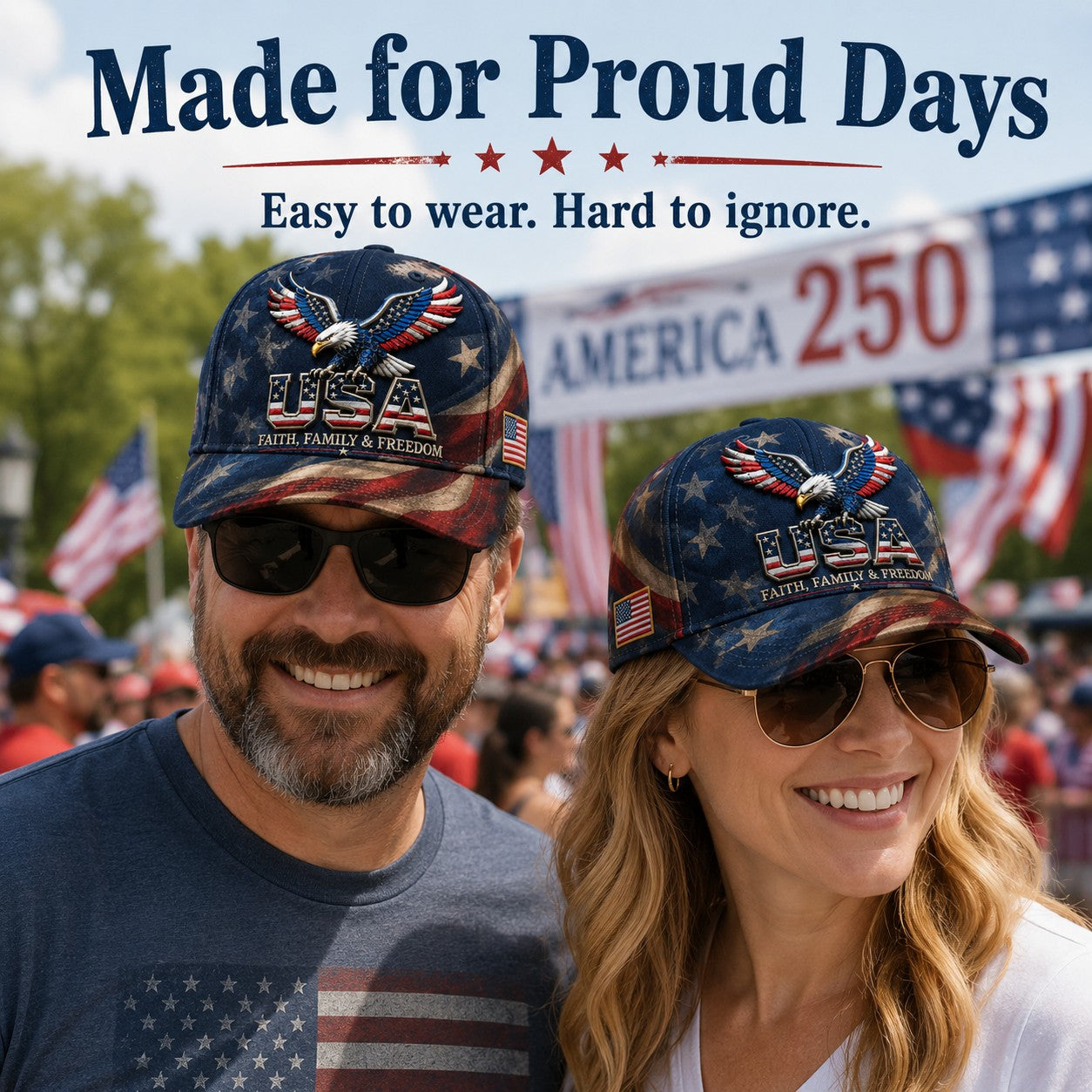 Father's Day 49% OFF - USA Faith, Family & Freedom Cap