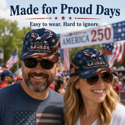 Father's Day 49% OFF - USA Faith, Family & Freedom Cap