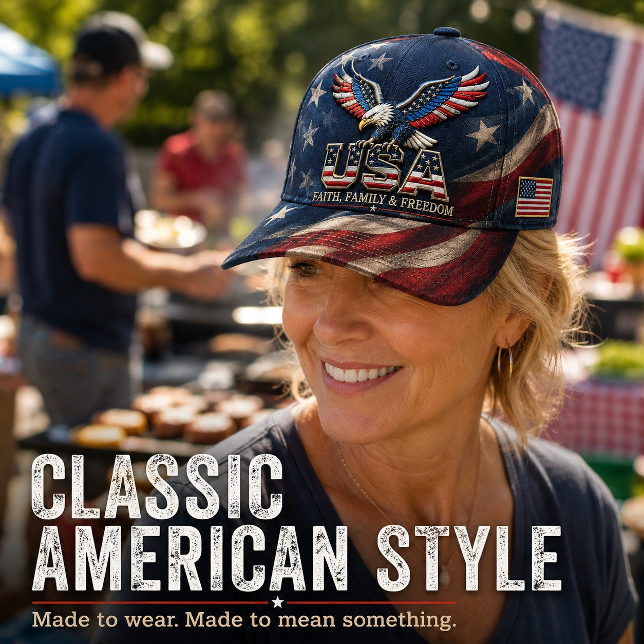Father's Day 49% OFF - USA Faith, Family & Freedom Cap