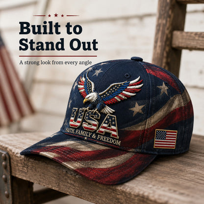 Father's Day 49% OFF - USA Faith, Family & Freedom Cap