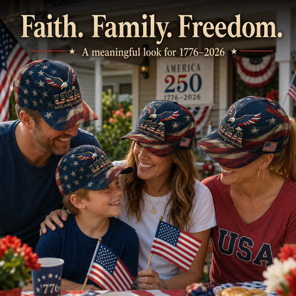 Father's Day 49% OFF - USA Faith, Family & Freedom Cap