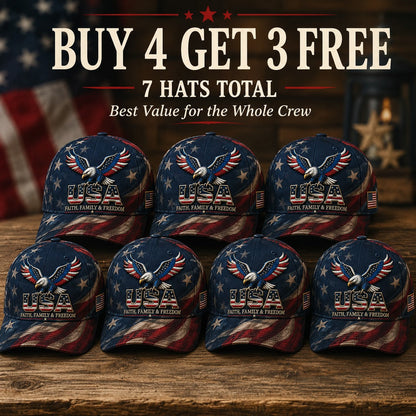 Father's Day 49% OFF - USA Faith, Family & Freedom Cap