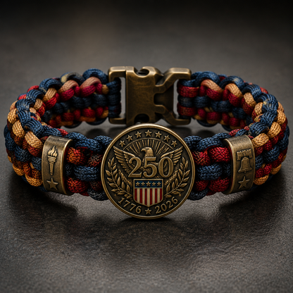 🔥Summer Sale 49% OFF🔥250th Anniversary Patriotic Paracord Bracelet (1776–2026)