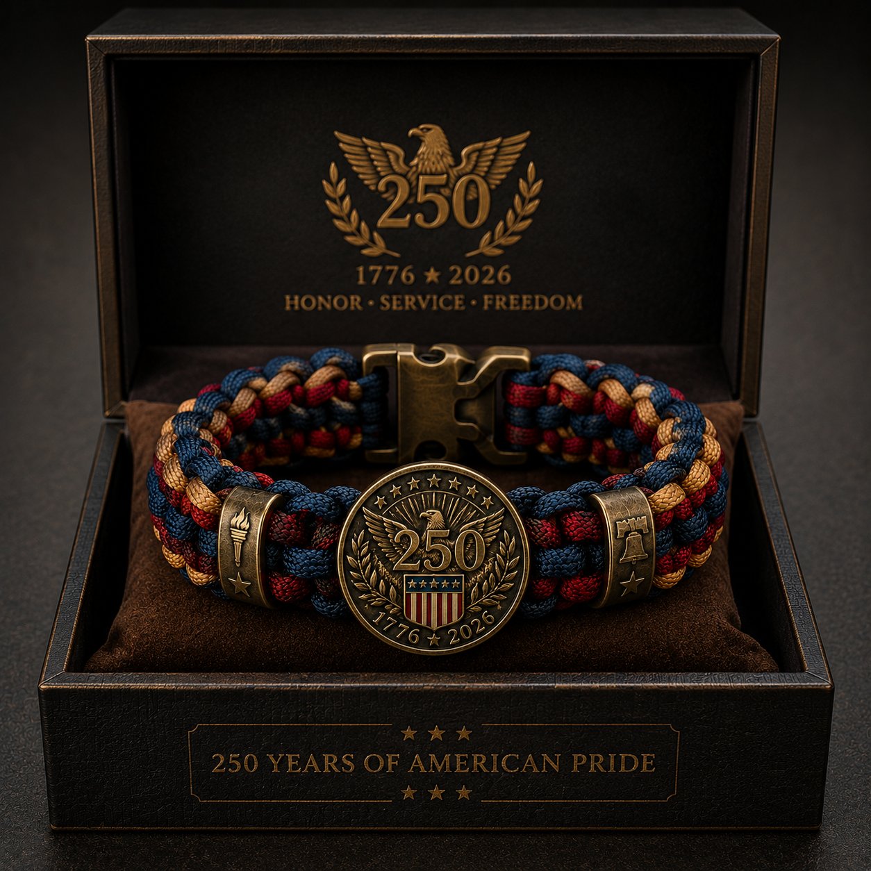 🔥Summer Sale 49% OFF🔥250th Anniversary Patriotic Paracord Bracelet (1776–2026)