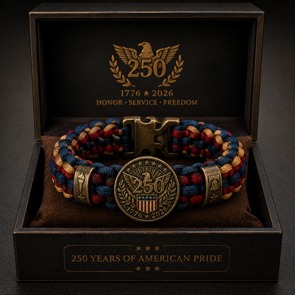 🔥Summer Sale 49% OFF🔥250th Anniversary Patriotic Paracord Bracelet (1776–2026)