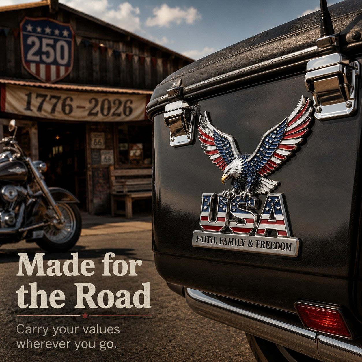 🇺🇸250th Anniversary 65% OFF - ★USA Faith, Family & Freedom★ Metal Emblem