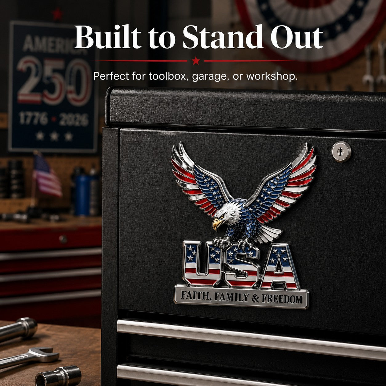 🇺🇸250th Anniversary 65% OFF - ★USA Faith, Family & Freedom★ Metal Emblem