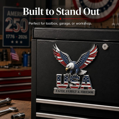 🇺🇸250th Anniversary 65% OFF - ★USA Faith, Family & Freedom★ Metal Emblem