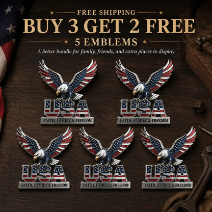 🇺🇸250th Anniversary 65% OFF - ★USA Faith, Family & Freedom★ Metal Emblem