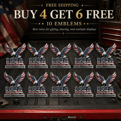 🇺🇸250th Anniversary 65% OFF - ★USA Faith, Family & Freedom★ Metal Emblem