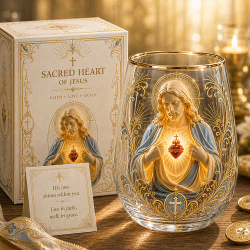🙏✝️ 2026 Limited Edition “Morning Prayer” Glass Tea Cup ☀️☕ – Faith & Serenity Collection