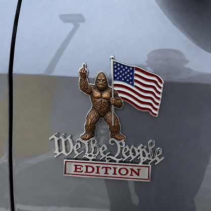 👣BigFoot We The People Patriot Flag Edition Car Emblem Metal Decorative Badge
