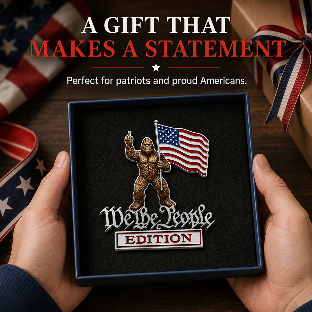 👣BigFoot We The People Patriot Flag Edition Car Emblem Metal Decorative Badge