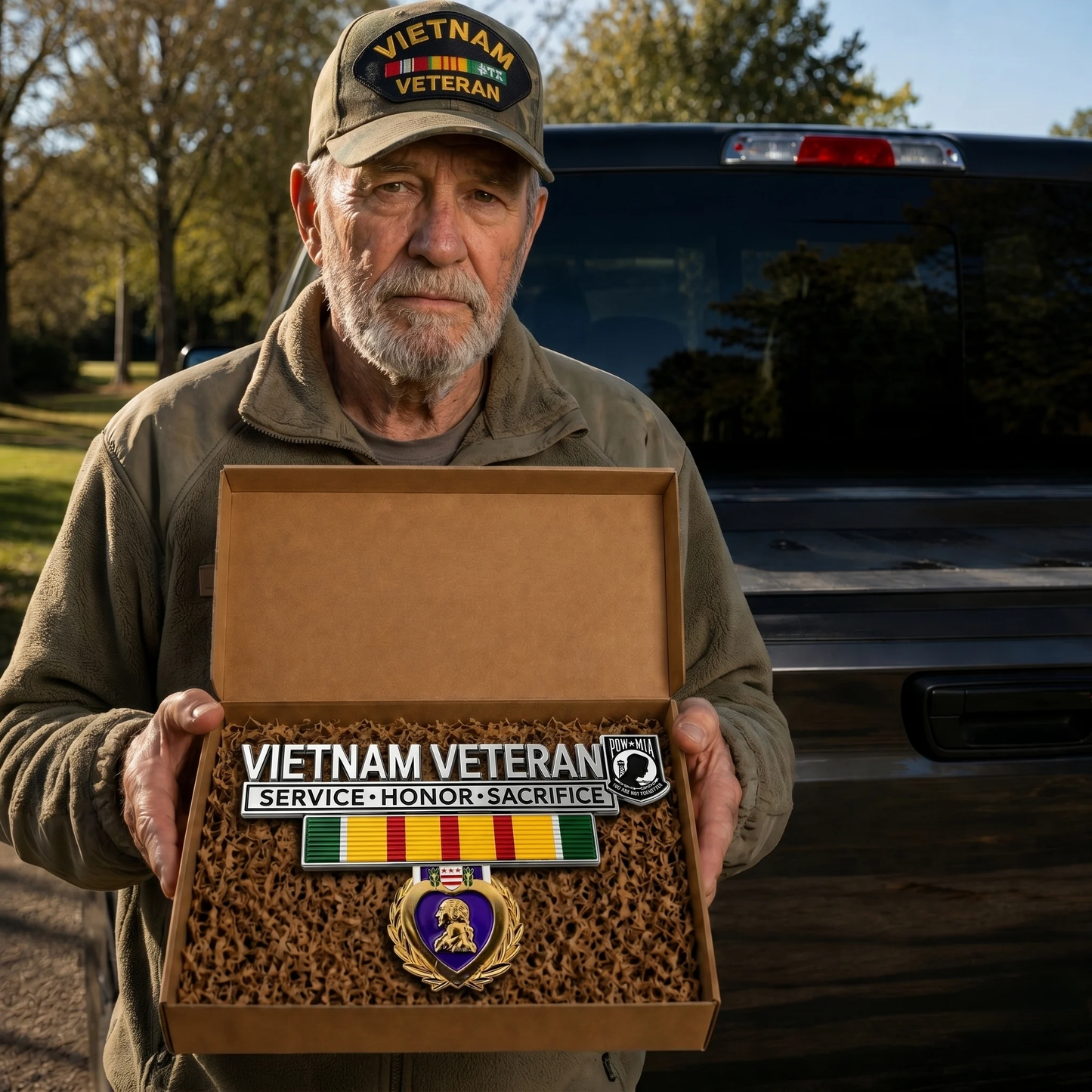 🇺🇸 Last Day Promo: 49% OFF 🎖️- Vietnam Veteran Tribute Car Emblem Metal Badge