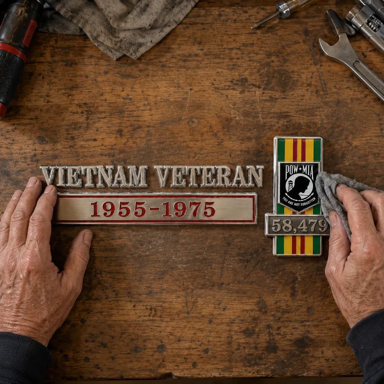 🇺🇸 Last Day Promo: 49% OFF 🎖️- Vietnam Veteran Tribute Car Emblem Metal Badge
