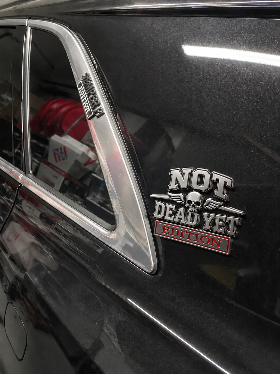 🔥Father's Day Hot Sale☠️Not Dead Yet Edition Car Emblem Metal Decorative Badge