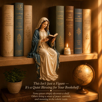 🎁Last Day 49% OFF-📚🕊️ Bring Divine Peace to Your Library. Virgin Mary Reading Figure