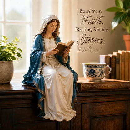 🎁Last Day 49% OFF-📚🕊️ Bring Divine Peace to Your Library. Virgin Mary Reading Figure
