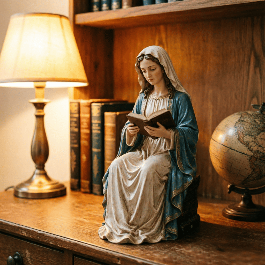 🎁Last Day 49% OFF-📚🕊️ Bring Divine Peace to Your Library. Virgin Mary Reading Figure