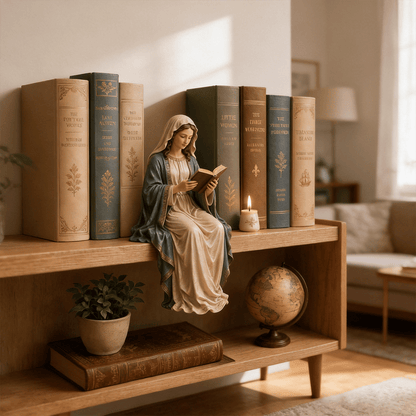 🎁Last Day 49% OFF-📚🕊️ Bring Divine Peace to Your Library. Virgin Mary Reading Figure