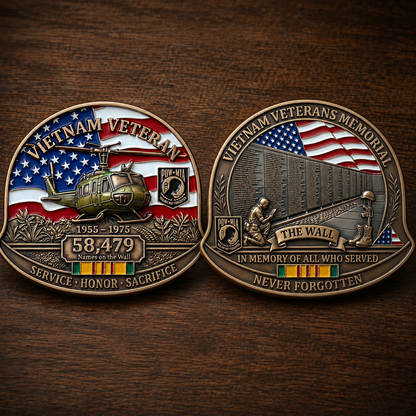 🇺🇸 Last Day Promo: 49% OFF 🎖️ -Vietnam Veteran M1 Helmet Tribute Commemorative Challenge Coin