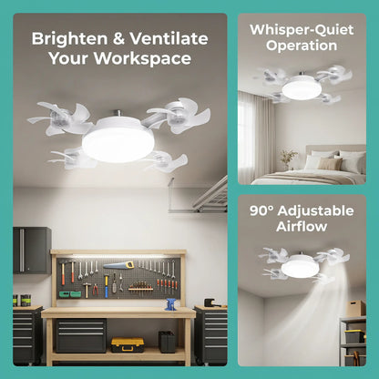 🔥Last Day 50%OFF💡2-in-1 Drone Fan Light-Silent LED Ceiling Fan with Remote