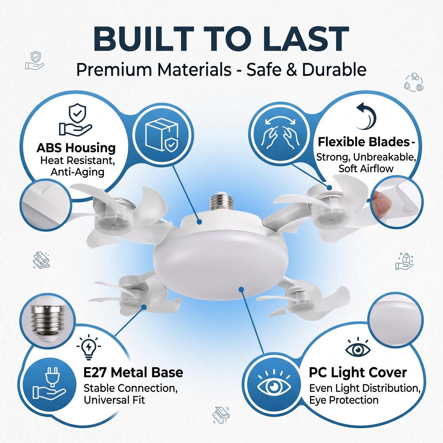 🔥Last Day 50%OFF💡2-in-1 Drone Fan Light-Silent LED Ceiling Fan with Remote