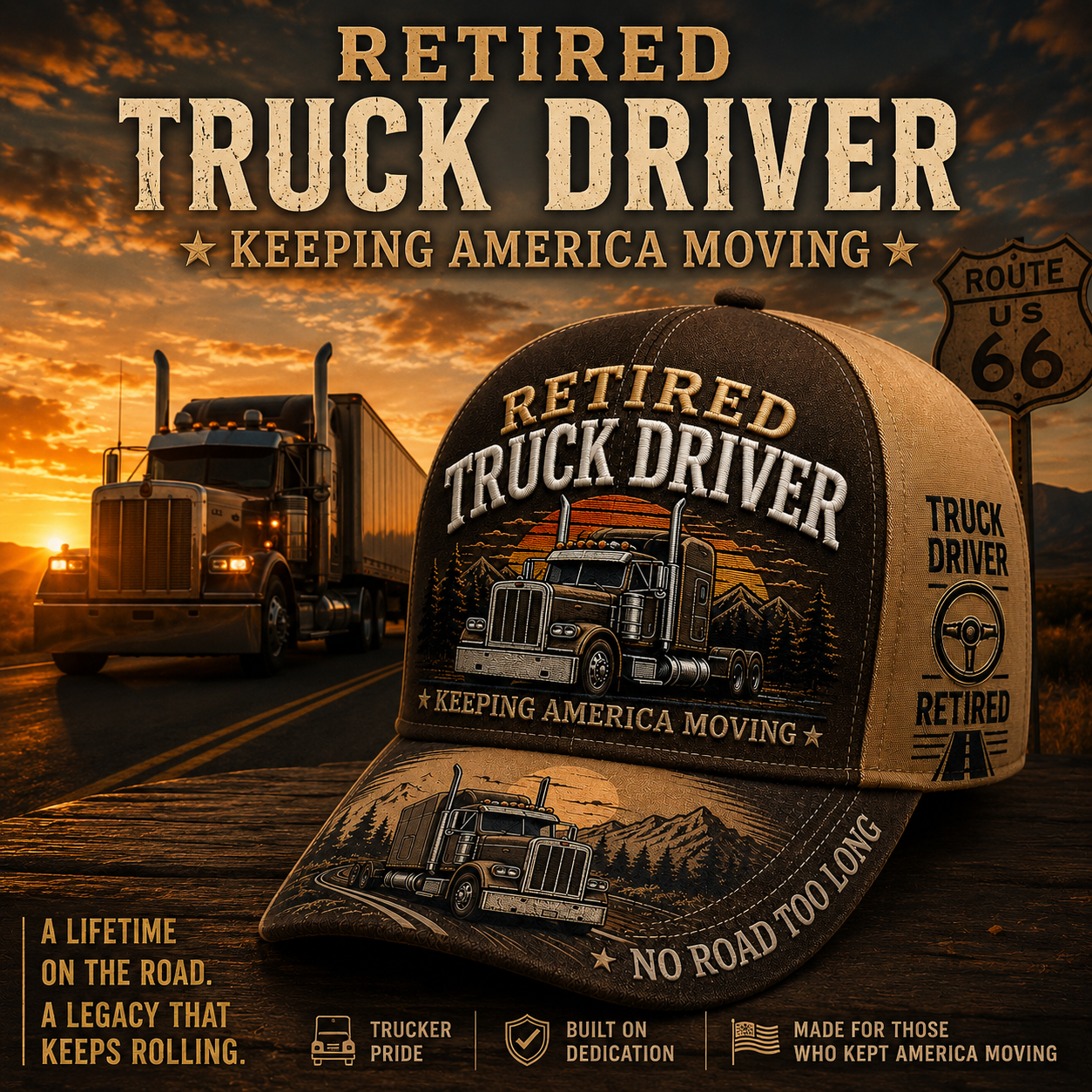 💥LAST DAY 65% OFF 🚛 RETIRED TRUCK DRIVER CAP