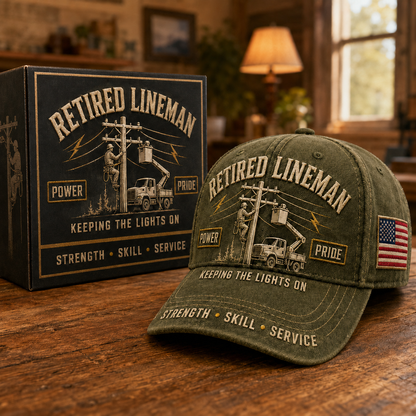 Retired Lineman Keeping The Lights On Commemorative Cap