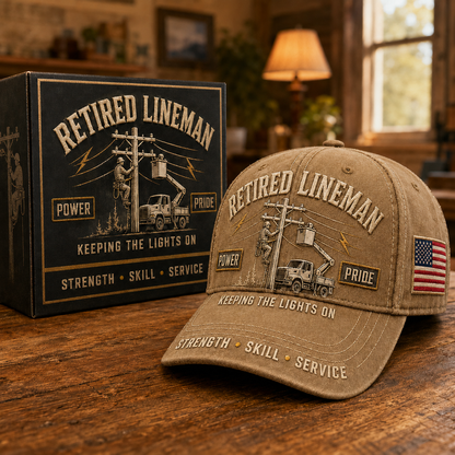 Retired Lineman Keeping The Lights On Commemorative Cap
